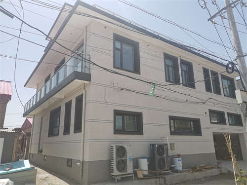 房山區自建房外墻保溫 水包砂仿石漆案例